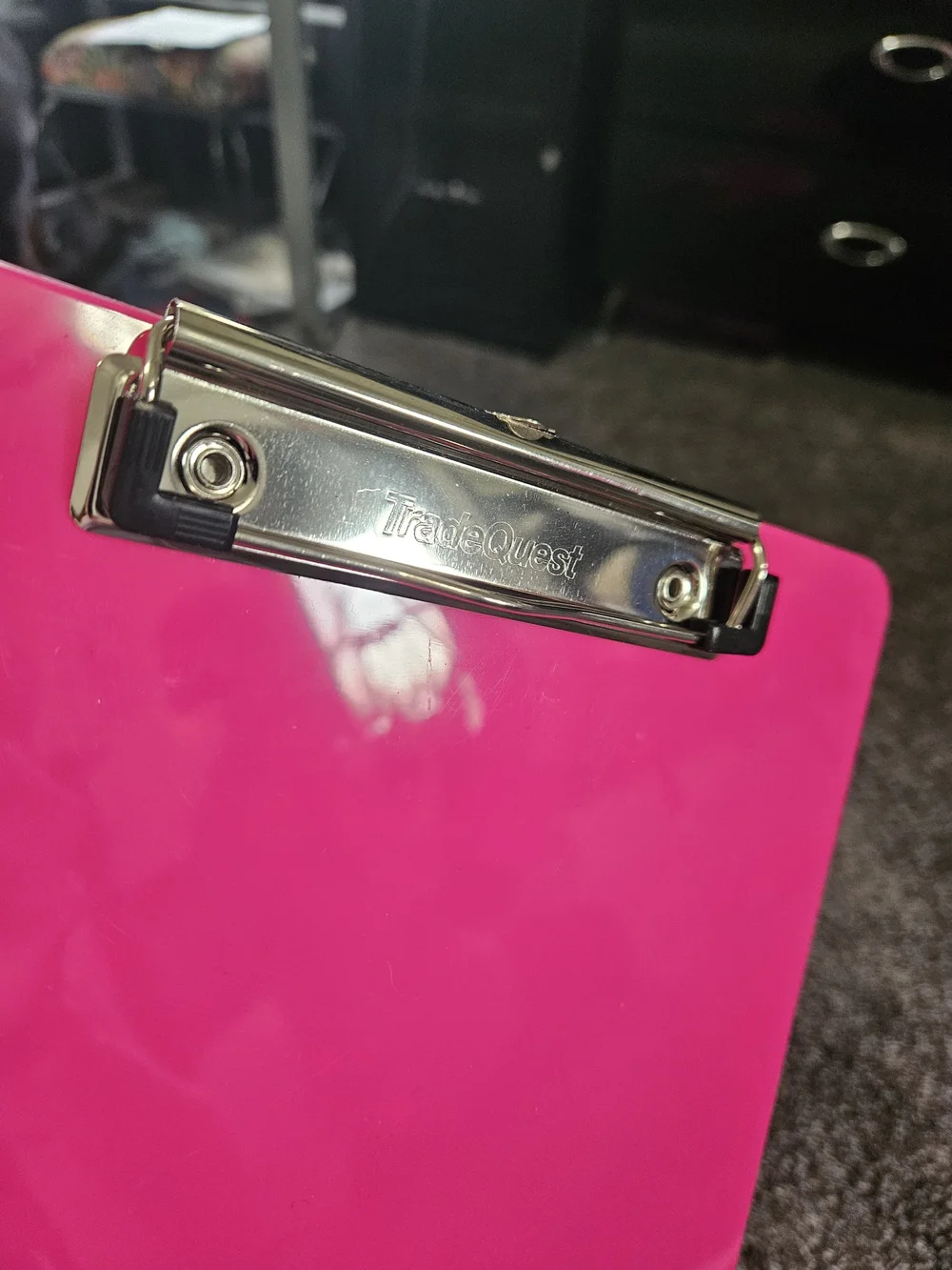 Hot Pink Clipboards with Silver Clip X 6